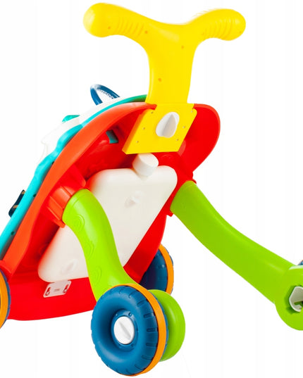 5IN1 "PASIDARYK PATS" STUMIAMAS VEŽIMĖLIS EDUKACINIS STALIUKAS INTERAKTYVUS SKYDĖLIS SU KREPŠIAIS VAIKAMS