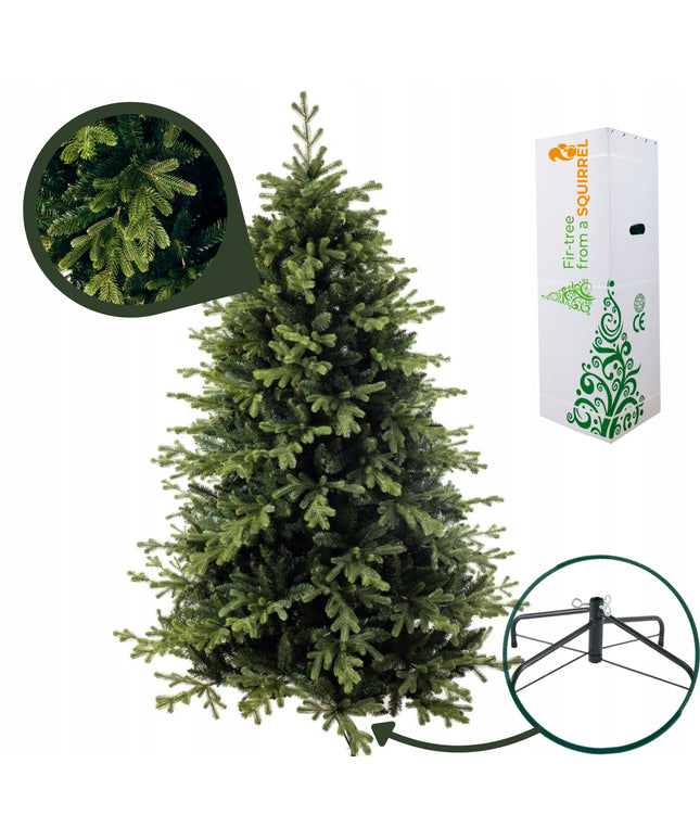 Dirbtinė eglutė PE + PVC Royal eglė 210 cm su lankstų mechanizmu, tanki premium klasė