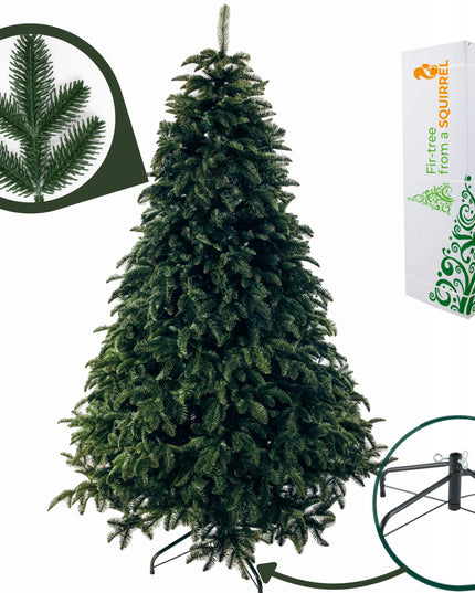 Dirbtinė eglutė PE + PVC Alaska 150 cm, vyrių mechanizmas, tanki, aukščiausios kokybės