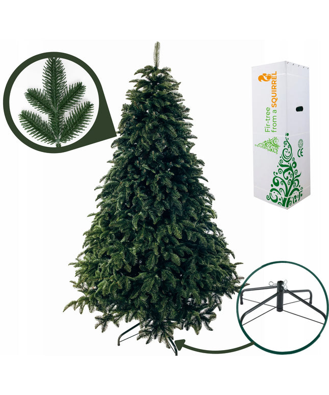 Dirbtinė eglutė PE + PVC Alaska 150 cm, vyrių mechanizmas, tanki, aukščiausios kokybės