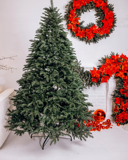 Dirbtinė eglutė PE + PVC Alaska 210 cm, automatinis išskleidimas, tanki, premium klasės