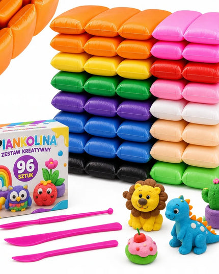 Modelinimo masė, plastilinas, putų masė, polimerinis molis, 96 vnt.