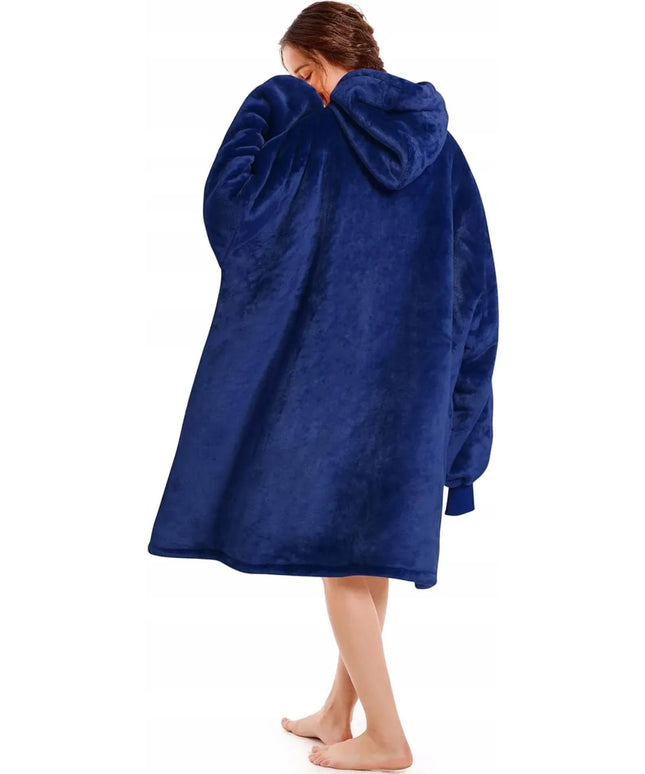 Šilta antklodė-džemperis su rankovėmis ir gobtuvu, oversize, XL