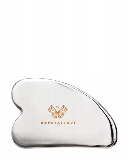 CRYSTALLOVE Cryo Ice Gua Sha – nerūdijančiojo plieno veido masažo plokštelė