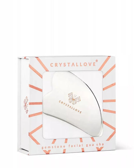 CRYSTALLOVE Cryo Ice Gua Sha – nerūdijančiojo plieno veido masažo plokštelė