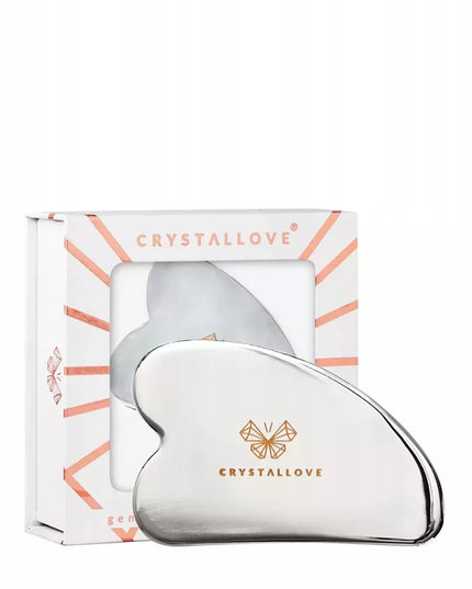 CRYSTALLOVE Cryo Ice Gua Sha – nerūdijančiojo plieno veido masažo plokštelė