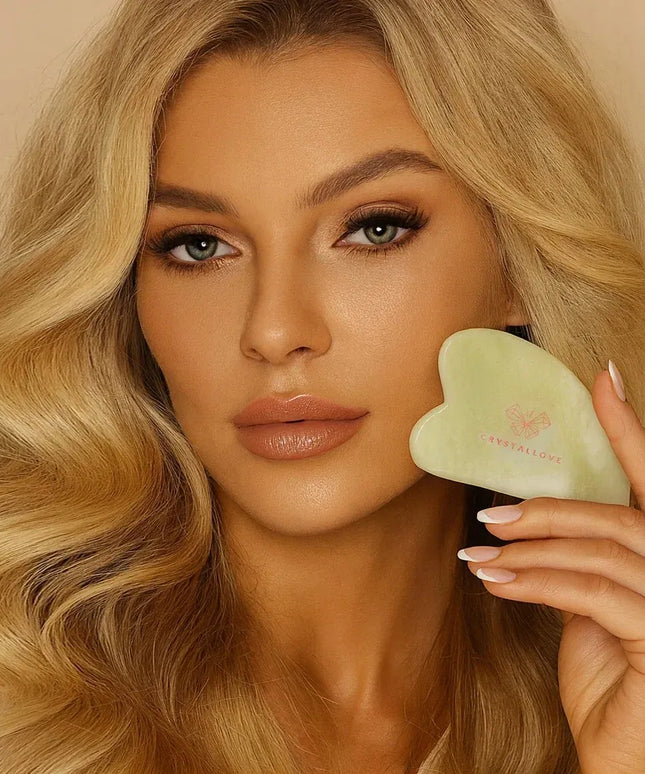 CRYSTALLOVE gua sha veido masažo plokštelė iš nefrito