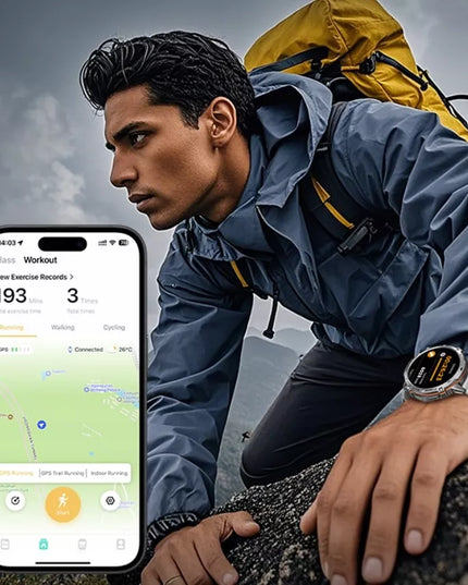 Išmanusis laikrodis Cubot X3 AMOLED su barometru, pulso matuokliu, skambučių funkcija, tvirtas karinis korpusas