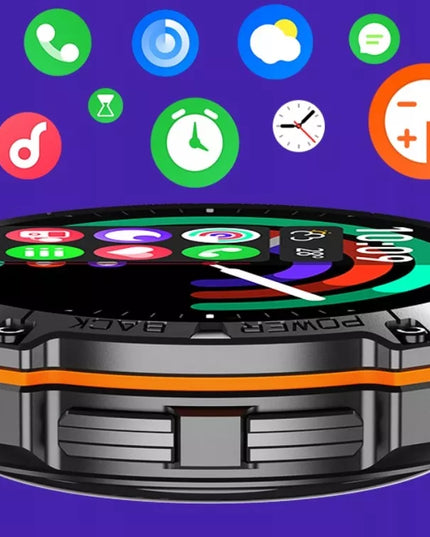 Išmanusis laikrodis Cubot X3 AMOLED su barometru, pulso matuokliu, skambučių funkcija, tvirtas karinis korpusas