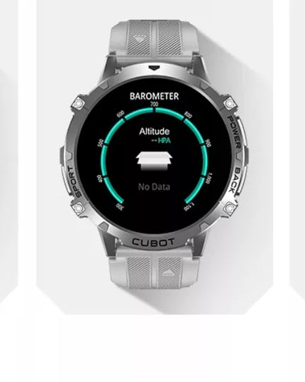 Išmanusis laikrodis Cubot X3 AMOLED su barometru, pulso matuokliu, skambučių funkcija, tvirtas karinis korpusas
