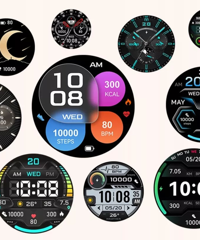 Išmanusis laikrodis Cubot X3 AMOLED su barometru, pulso matuokliu, skambučių funkcija, tvirtas karinis korpusas