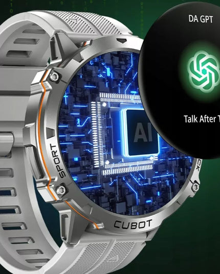 Išmanusis laikrodis Cubot X3 AMOLED su barometru, pulso matuokliu, skambučių funkcija, tvirtas karinis korpusas