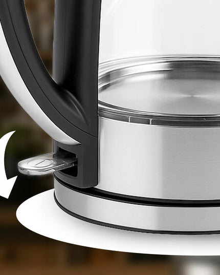 RETOO elektrinis stiklinis belaidis virdulys, 1,7 l, LED apšvietimas, 2200 W, plieninis