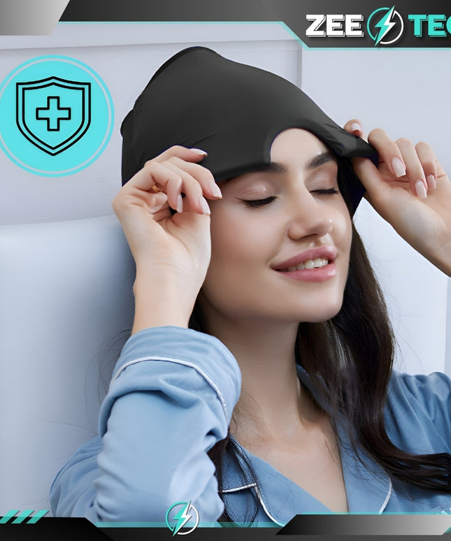 Vėsinanti gelio kompreso kaukė galvos skausmui ir migrenai malšinti