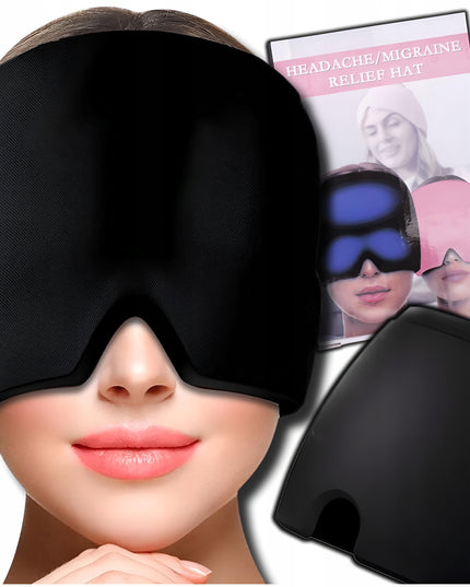 Vėsinanti gelio kompreso kaukė galvos skausmui ir migrenai malšinti