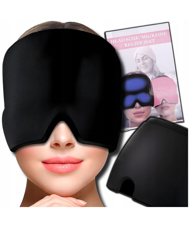 Vėsinanti gelio kompreso kaukė galvos skausmui ir migrenai malšinti