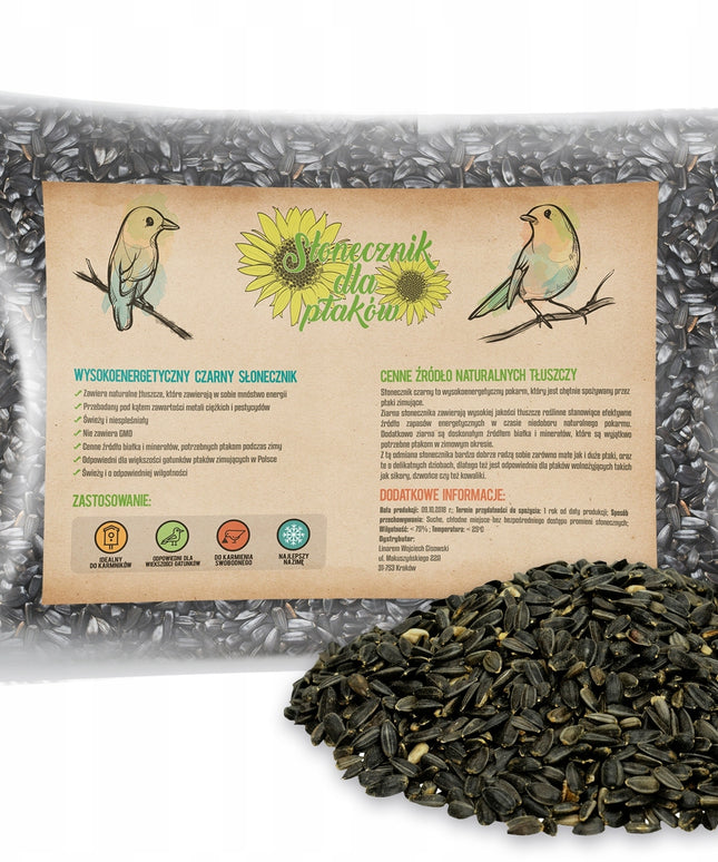 JUODOSIOS SAULĖGRĄŽOS SVEIKAS PAŠARAS MAISTAS SKANĖSTAS ŽIEMOJANTIEMS PAUKŠČIAMS 1KG