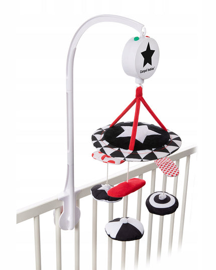 Canpol Kontrastinė pliušinė sensorinė karuselė su muzikos dėžute SENSORY TOYS