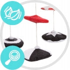 Canpol Kontrastinė pliušinė sensorinė karuselė su muzikos dėžute SENSORY TOYS