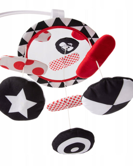 Canpol Kontrastinė pliušinė sensorinė karuselė su muzikos dėžute SENSORY TOYS