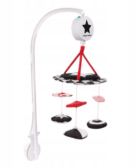 Canpol Kontrastinė pliušinė sensorinė karuselė su muzikos dėžute SENSORY TOYS