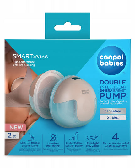 Canpol Dvigubas išmanusis krūties siurblys SmartSense, lengvas ir tylus
