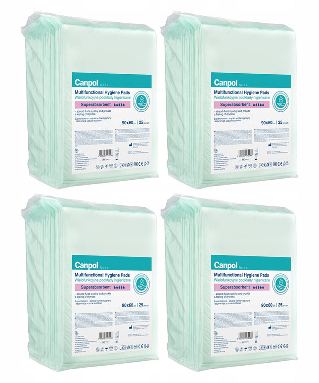 Canpol Daugiafunkciniai higieniniai paklotai 90x60 cm, 100 vnt. LABAI SUGERIANČIOS