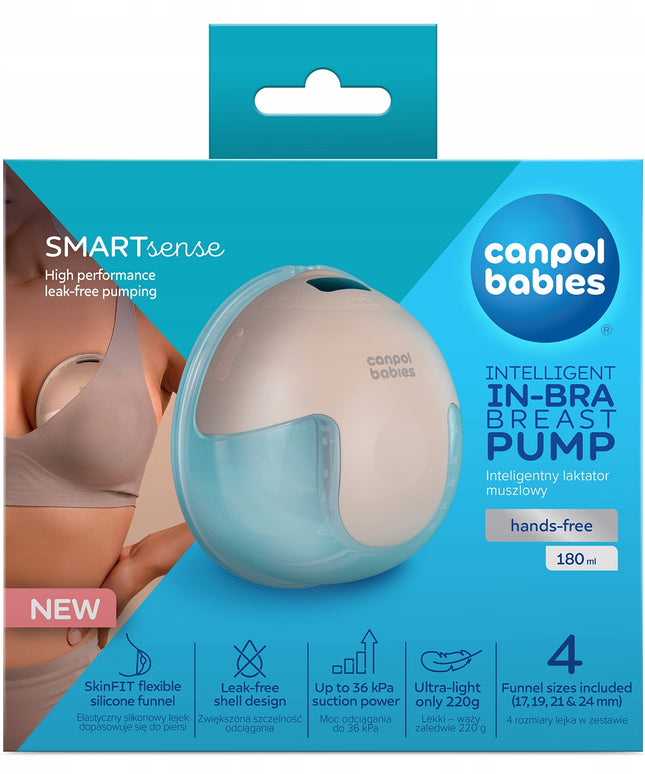 Canpol babies išmanusis korpusinis pieno siurblys SmartSense itin lengvas ir tylus