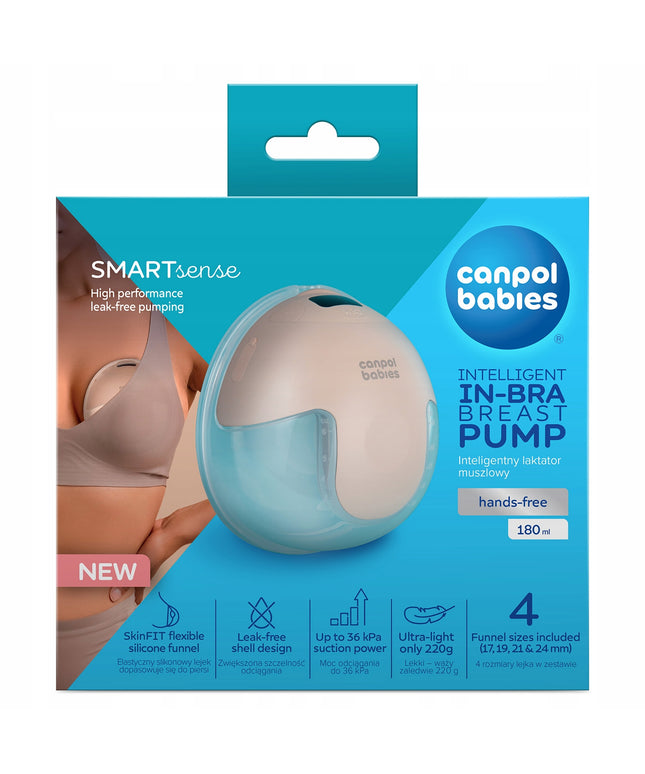 Canpol babies išmanusis korpusinis pieno siurblys SmartSense itin lengvas ir tylus