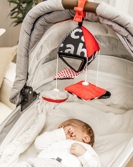 Canpol babies kontrastinė kelioninė karuselė ant vežimėlio ar automobilio kėdutės SENSORY