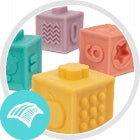 Minkšti sensoriniai kaladėlių rinkinys 12 vnt. Canpol babies