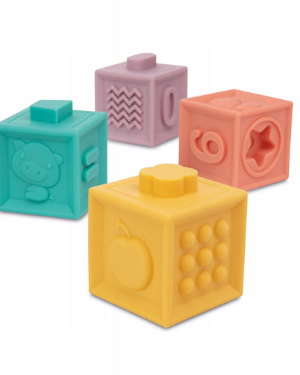 Minkšti sensoriniai kaladėlių rinkinys 12 vnt. Canpol babies