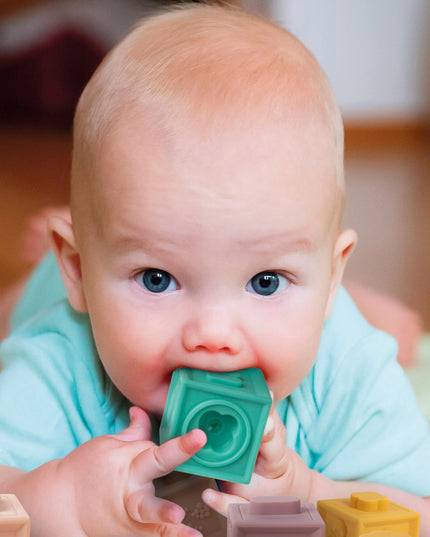 Minkšti sensoriniai kaladėlių rinkinys 12 vnt. Canpol babies