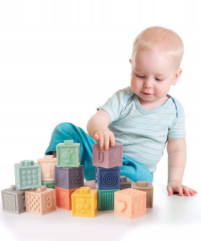 Minkšti sensoriniai kaladėlių rinkinys 12 vnt. Canpol babies