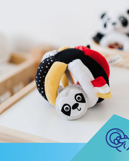 Canpol Babies Sensorinis Kamuoliukas su Barškučiu ir Pypsiuku BabiesBoo