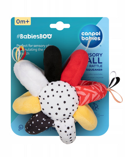 Canpol Babies Sensorinis Kamuoliukas su Barškučiu ir Pypsiuku BabiesBoo