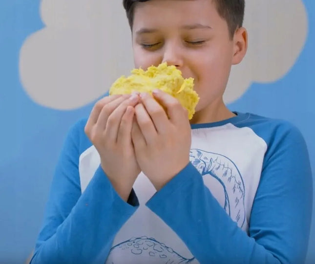 „Epee“ „Chmurkolina“ – geltona puri modelinimo masė, mango kvapo, blizgi