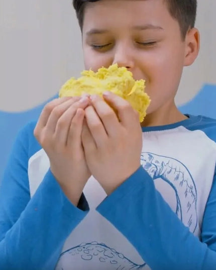 „Epee“ „Chmurkolina“ – geltona puri modelinimo masė, mango kvapo, blizgi