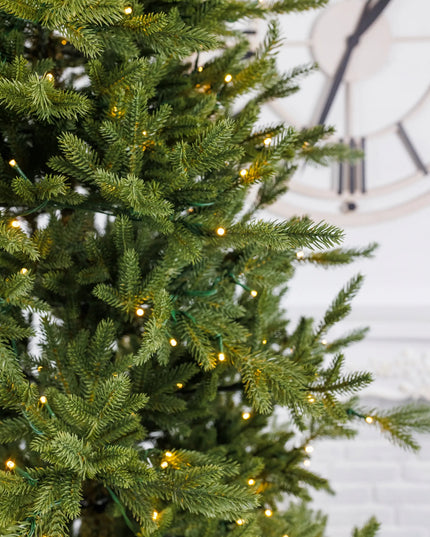 Dirbtinė eglutė Arkties eglė žalia PE+PVC 1,95 m + LED girlianda