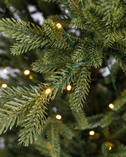 Dirbtinė eglutė Arkties eglė žalia PE+PVC 1,95 m + LED girlianda