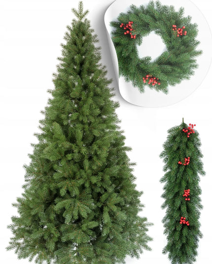 Dirbtinė Kalėdų eglutė Pušis 3D 180 cm FULL PE PREMIUM Kaip gyva tanki ir elegantiška