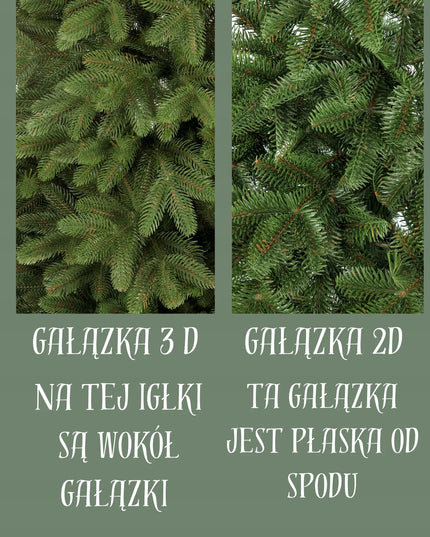 Dirbtinė eglutė „Świerk Natura 3D“ – FULL PE PREMIUM 160 cm, tarsi gyva, 100% PE