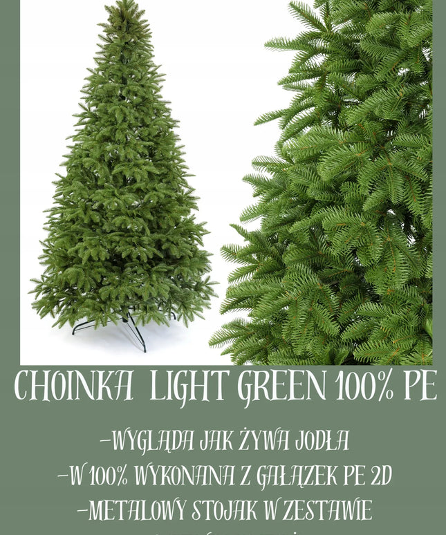Dirbtinė eglutė Jodła Light Green 2D 100% PE 130 cm, silikoninė, kaip tikra