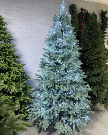 Dirbtinė Kalėdų eglutė PREMIUM Sidabrinė eglė SILVER SKY 3D 100% PE 220 cm