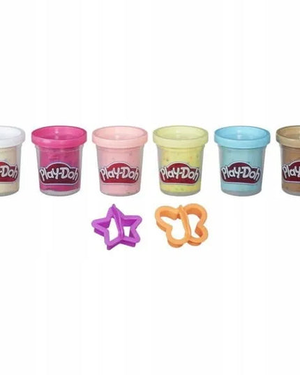 Play-Doh B3423 modelinas su konfeti, 6 spalvos, 2 formelės