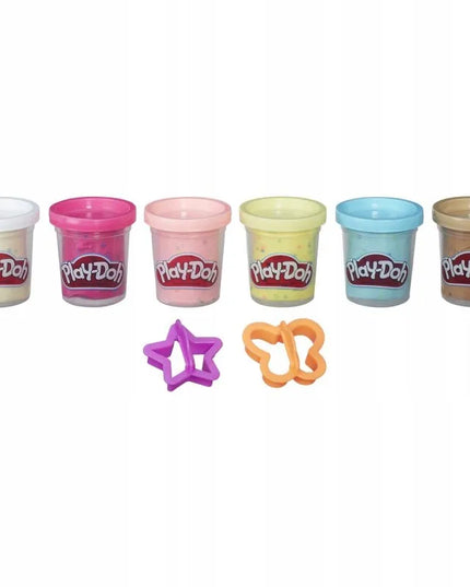 Play-Doh B3423 modelinas su konfeti, 6 spalvos, 2 formelės