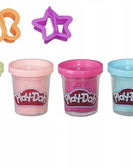 Play-Doh B3423 modelinas su konfeti, 6 spalvos, 2 formelės