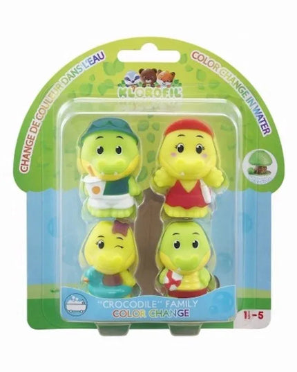 „Croco“ krokodilų šeima – 4 spalvą keičiančių figūrėlių rinkinys, Klorofil