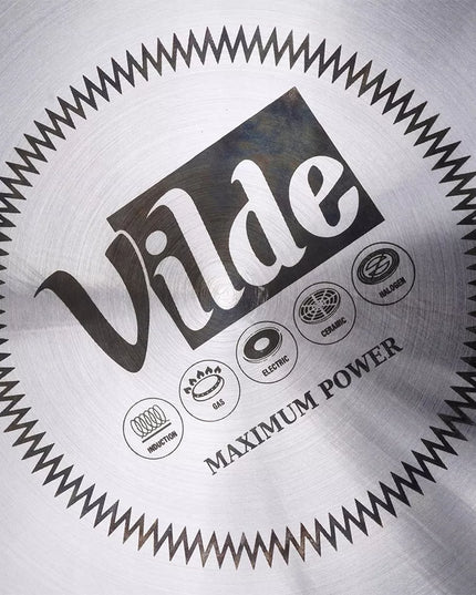 Tradicinis virdulys Vilde su švilpuku vandeniui virti, tinka dujinėms ir indukcinėms kaitlentėms, juodas 3L