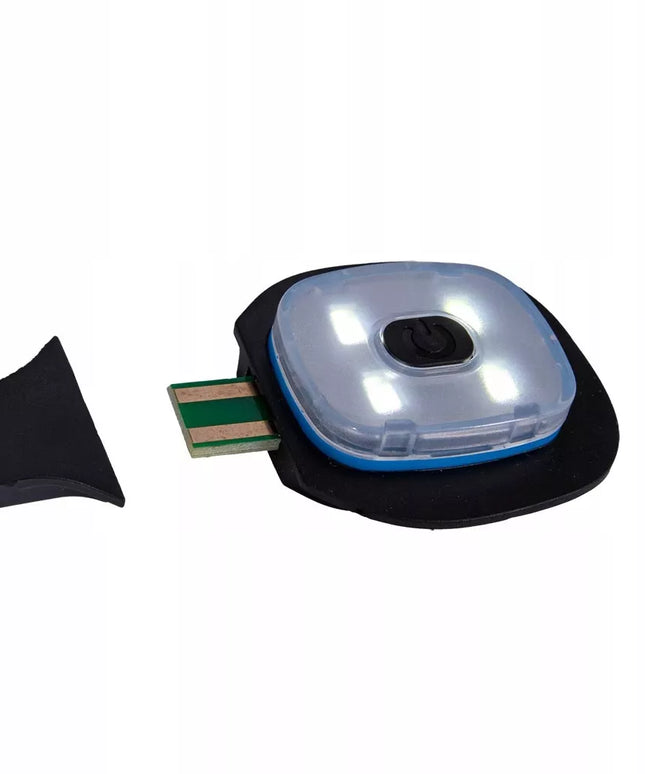 Žieminė kepurė su nuimamu LED žibintuvėliu, pašiltinta vilna, galinga, USB, Reis